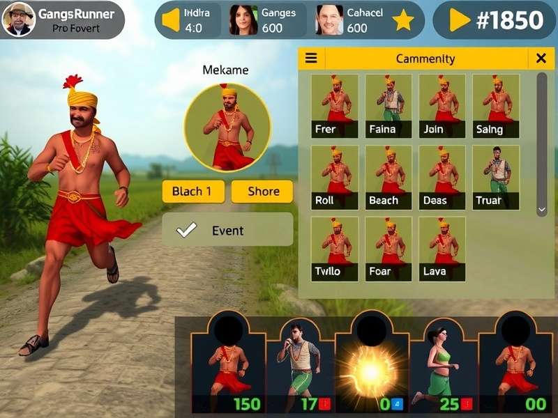 Ganges Runner Pro community event screenshot showing players competing